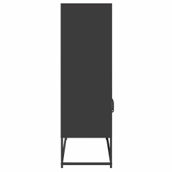 Szafka, czarna, 68x39x123 cm, stal
