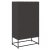 Szafka, czarna, 68x39x123 cm, stal