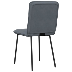 Krzesła stołowe, 4 szt., ciemnoszare, obite aksamitem