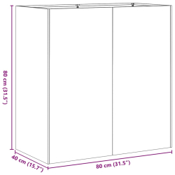 Doniczka 80x40x80 cm Stal ocynkowana