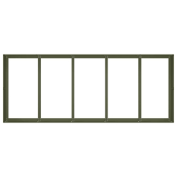 Doniczka Oliwkowo-zielona 200x80x40 cm Stal