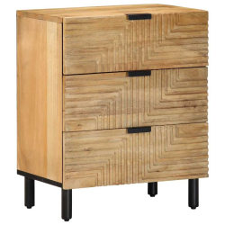 Szafka nocna Brązowa 50x33x62 cm Drewno lite Mango