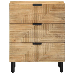 Szafka nocna Brązowa 50x33x62 cm Drewno lite Mango