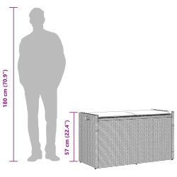 Ławka ogrodowa z poduszką brązowa 100 cm polirattan