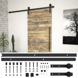 System do montażu drzwi przesuwnych SKIEN, 200 cm, stal, czarny