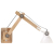 Lampa ścienna w industrialnym stylu, biała, okrągła, E27