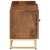 Szafka pod TV, 110x30x40 cm, lite drewno mango i żelazo