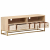 Szafka pod TV, 110x30x40 cm, lite drewno mango i żelazo