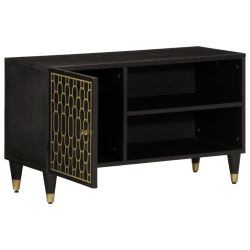Szafka pod telewizor, 80x31,5x46 cm, lite drewno mango