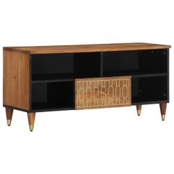 Szafka pod telewizor, 100x33x46 cm, lite drewno mango