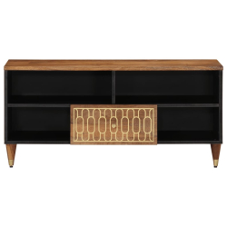 Szafka pod telewizor, 100x33x46 cm, lite drewno mango