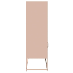 Komoda wysoka różowa 68x39x123 cm stalowa