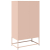 Komoda wysoka różowa 68x39x123 cm stalowa