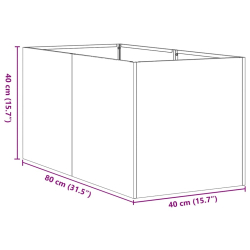 Doniczka Rusty 40x80x40 cm Stal nierdzewna