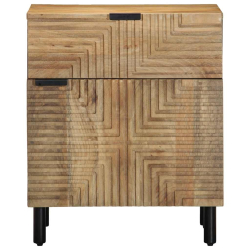 Szafka nocna Brązowa 50x33x60 cm Drewno lite Mango