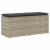 Ławka ogrodowa z poduszką Jasnoszara 110x40x44 cm Polirattan