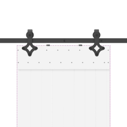 System do montażu drzwi przesuwnych, 152,5 cm, stal, czarny