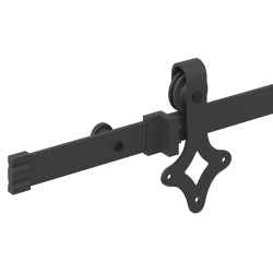 System do montażu drzwi przesuwnych, 152,5 cm, stal, czarny