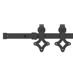 System do montażu drzwi przesuwnych, 152,5 cm, stal, czarny