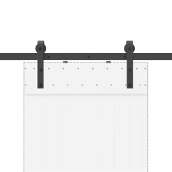 System do montażu drzwi przesuwnych, 152,5 cm, stal, czarny