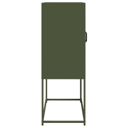 Komoda Oliwkowo-zielona 68x39x107 cm Stal