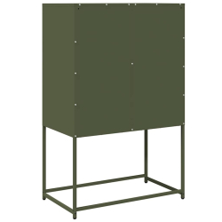 Komoda Oliwkowo-zielona 68x39x107 cm Stal