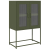 Komoda Oliwkowo-zielona 68x39x107 cm Stal