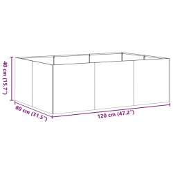 Doniczka Rusty 120x80x40 cm Stal nierdzewna