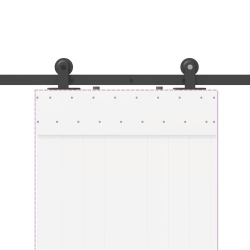 System do montażu drzwi przesuwnych, 152,5 cm, stal, czarny