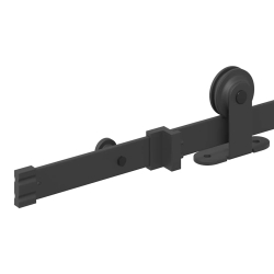 System do montażu drzwi przesuwnych, 152,5 cm, stal, czarny