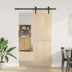 System do montażu drzwi przesuwnych, 213,5 cm, stal, czarny