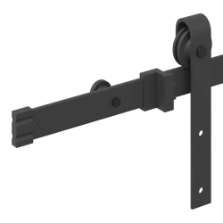 System do montażu drzwi przesuwnych, 213,5 cm, stal, czarny