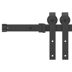 System do montażu drzwi przesuwnych, 213,5 cm, stal, czarny