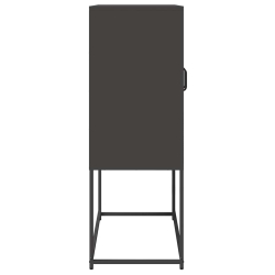Komoda wysoka czarna 68x39x107 cm stalowa