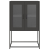 Komoda wysoka czarna 68x39x107 cm stalowa