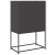 Komoda wysoka czarna 68x39x107 cm stalowa