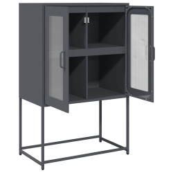 Komoda wysoka Antracyt 68x39x107 cm Stal