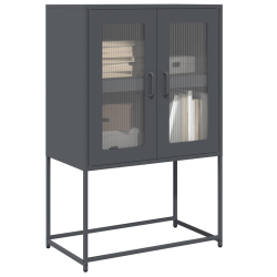Komoda wysoka Antracyt 68x39x107 cm Stal