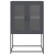 Komoda wysoka Antracyt 68x39x107 cm Stal