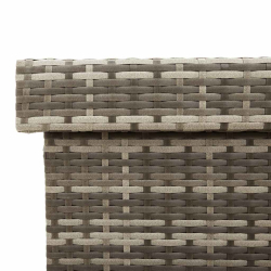 Skrzynia ogrodowa z kółkami, szara, 160x55x75 cm, polirattan
