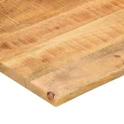 Blat biurka, z wycięciem, 120x60x2,5 cm, surowe drewno mango