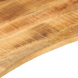 Blat biurka, z wycięciem, 120x60x2,5 cm, surowe drewno mango
