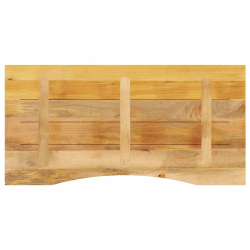 Blat biurka, z wycięciem, 120x50x2,5 cm, surowe drewno mango