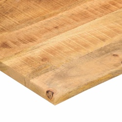 Blat biurka, z wycięciem, 120x50x2,5 cm, surowe drewno mango