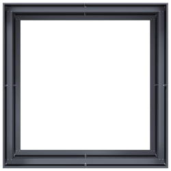 Doniczka Antracyt 100x100x80 cm Stal