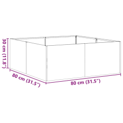 Doniczka Rusty 80x80x30 cm Stal nierdzewna