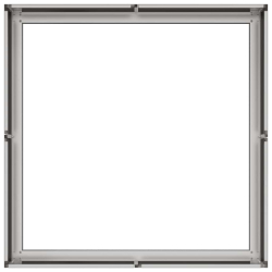 Doniczka 80x80x30 cm Stal nierdzewna