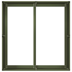 Doniczka Oliwkowo-zielona 80x80x40 cm Stal walcowana na zimno