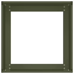 Doniczka Oliwkowo-zielona 40x40x30 cm Stal