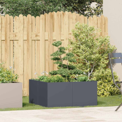 Doniczka Antracyt 80x80x40 cm Stal walcowana na zimno